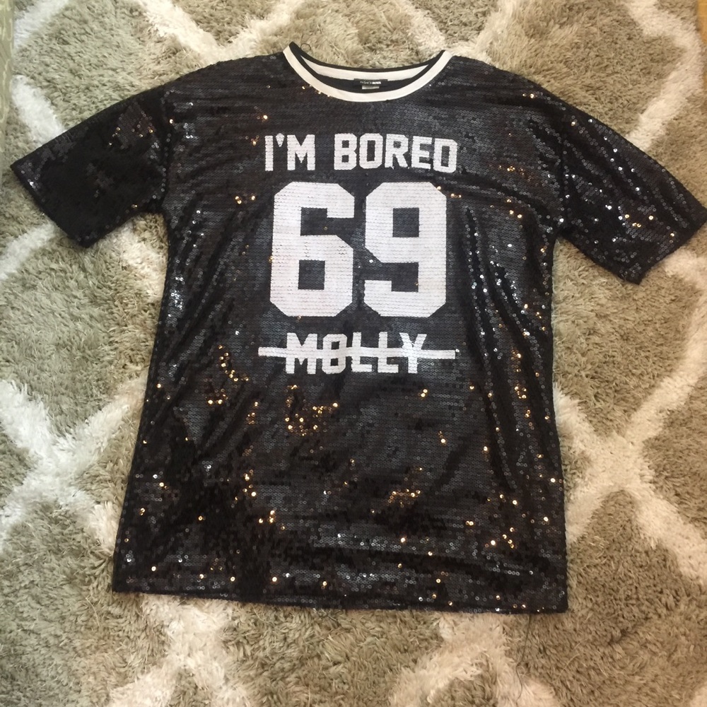 Jersey Sequence Dress Shirt